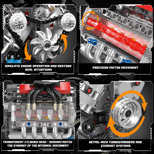 V8 Engine Model kit | 487 PCS