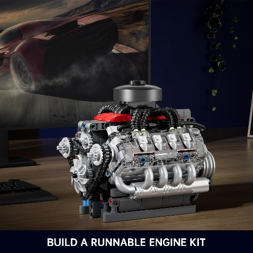Motorized Chevy V8 Engine | 487pcs